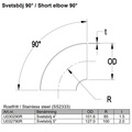 Short radius bent tube 4 inch Stainless (102mm)