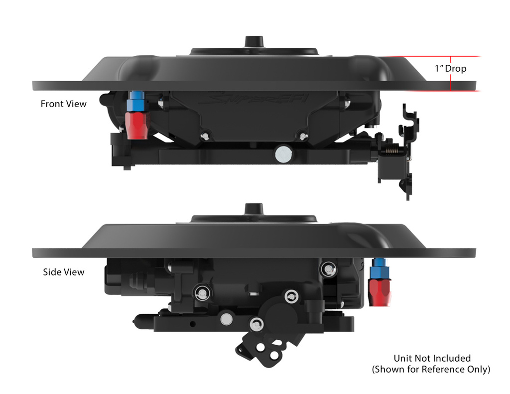 Air cleaner Drop base plate Black