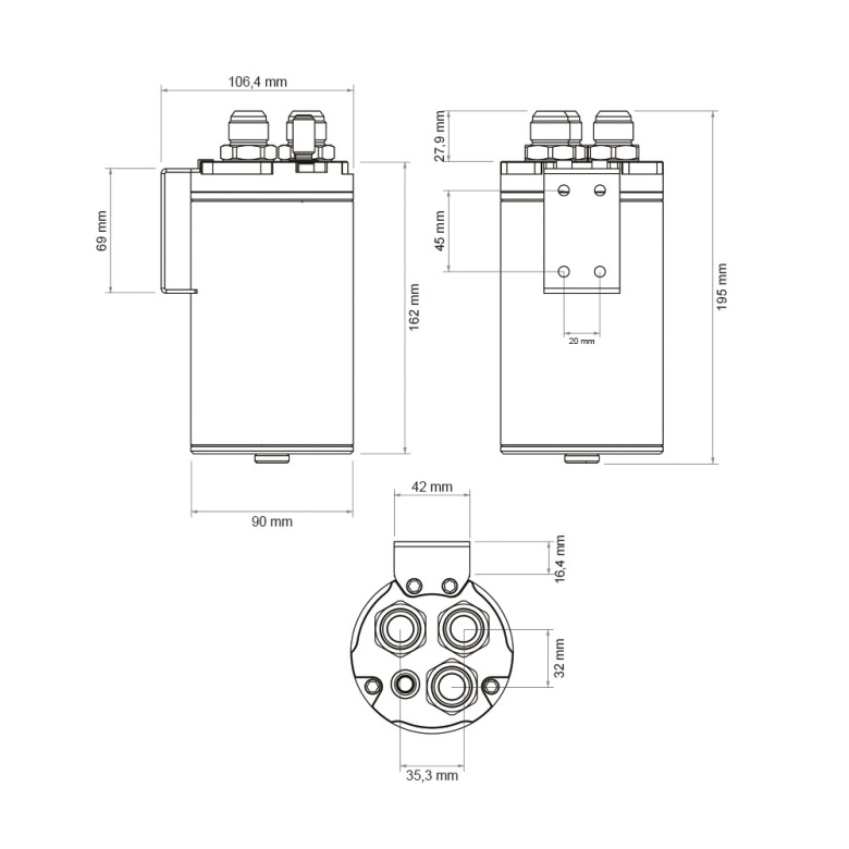 Nuke Oil catch tank 0.75L (AN10)