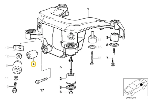 IRP Differential bushings Aluminum BMW E36
