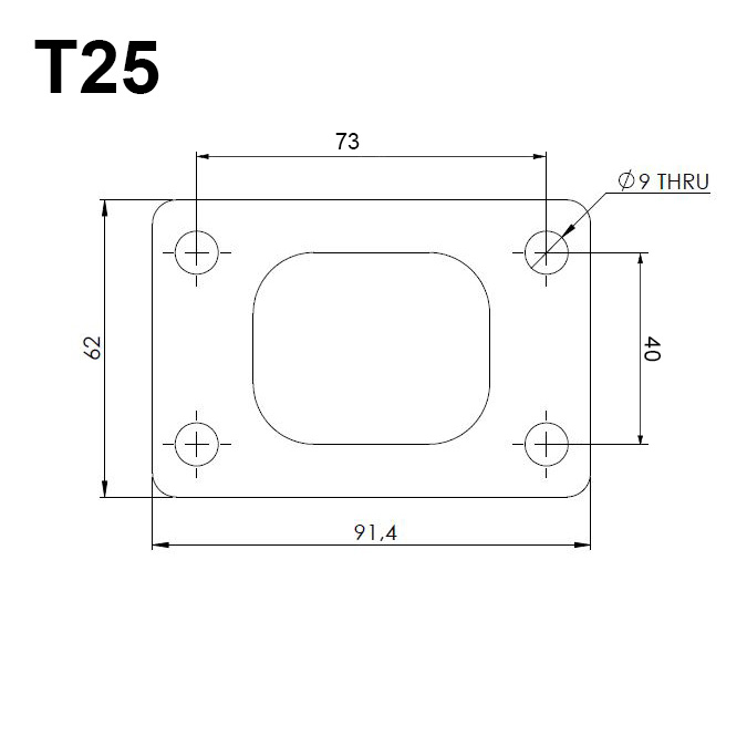 T25 turbo flange SS