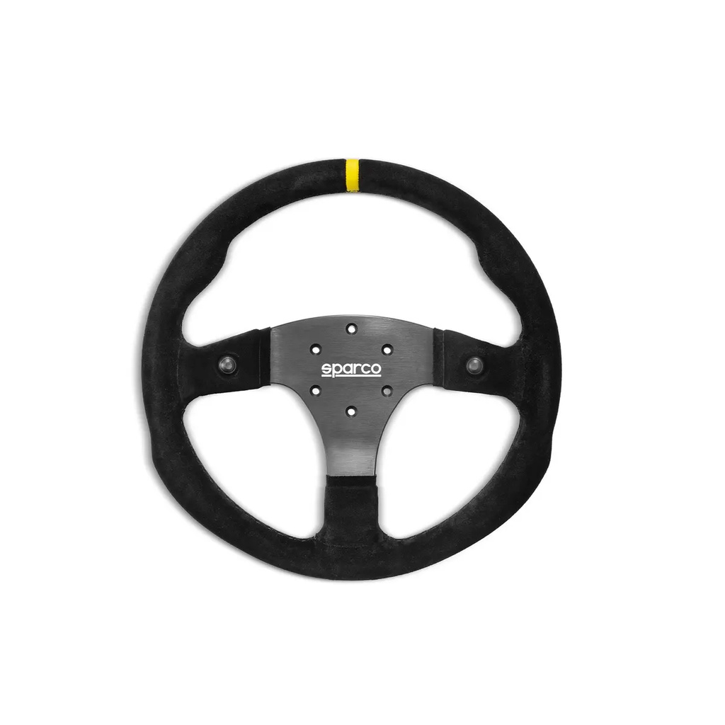 Sparco R330B Steering wheel Leather, With buttons