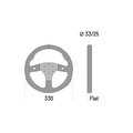Sparco R330B Steering wheel Leather, With buttons