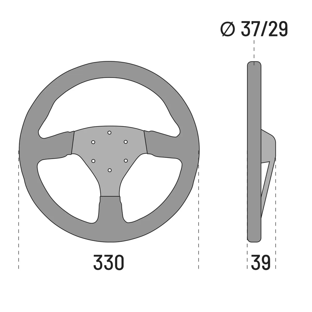 Sparco 383 Steering Wheel Champion Black