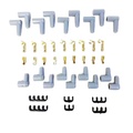 Ignition cable set 90 degrees Black