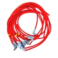Ignition cable set 90 degrees Red