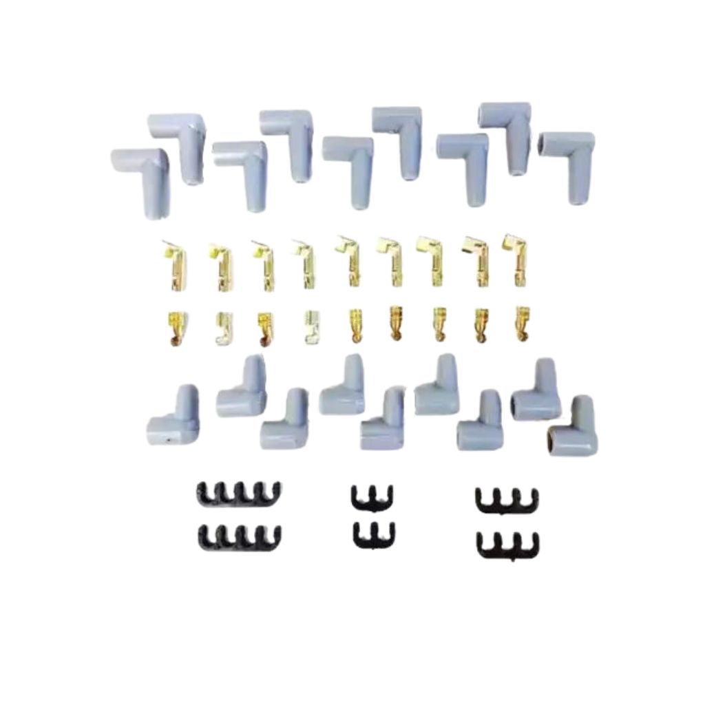 Ignition cable set 45 degrees Black