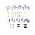 Ignition cable set 45 degrees Black
