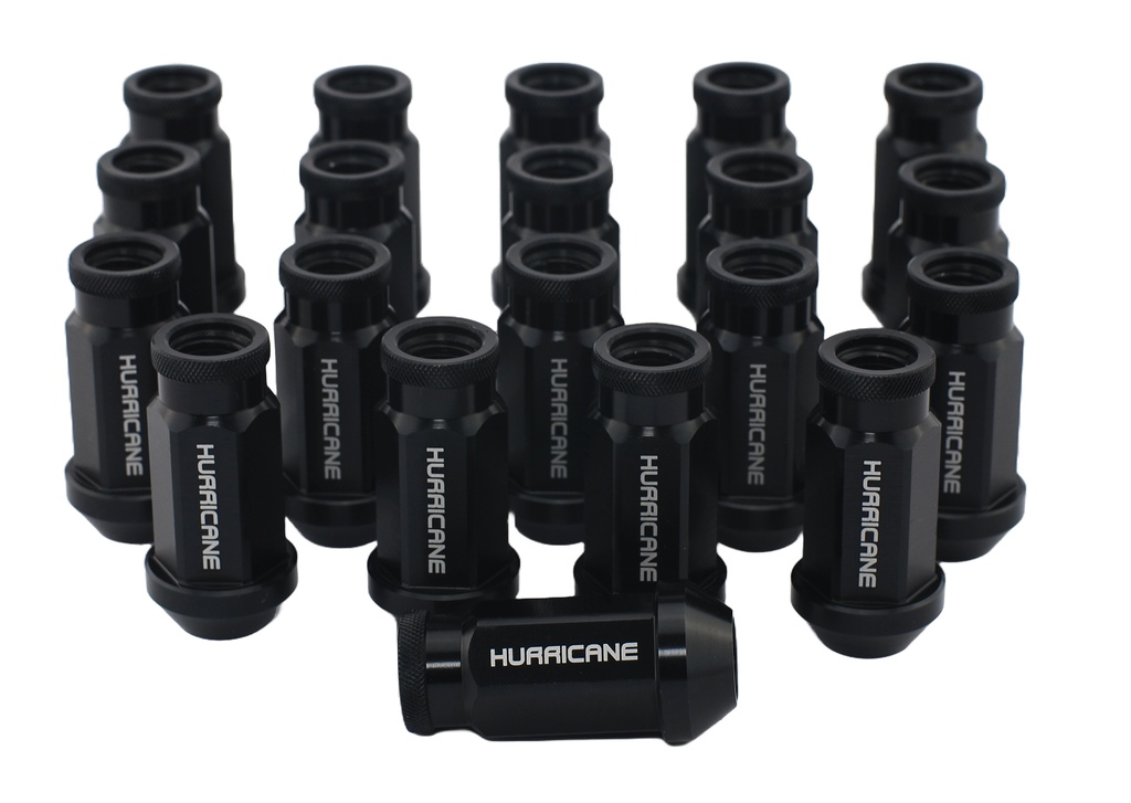 Wheel Nut Aluminum Black M12x1,5 (50mm)