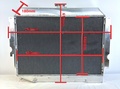 Water Cooler Dodge 4 Rows With Fan Dodge, Plymouth 68-74