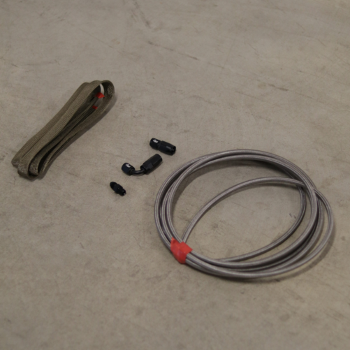 Holset Oil in Kit Turbo 1 x Straight 1 x 90 Degree AN4 + Heat Protection Stocking