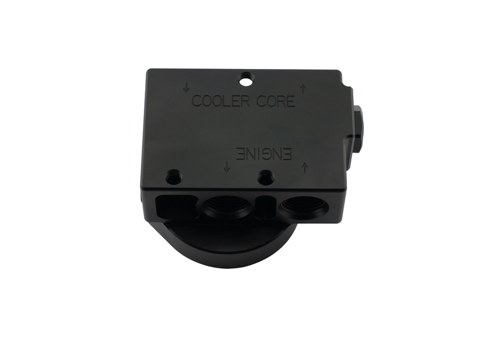 Hurricane Remote oil filter bracket with thermostat
