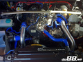 Volvo 7/940 Turbo Central connection pipe kit, blue hoses, standard throttle body