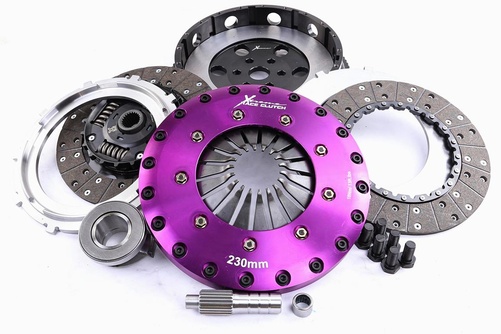 MAZDA 3 (BK) 2.3 DiSi Turbo MPS (BK3P) Xtreme Performance - 230mm Sprung hub Organic Twin Plate Clutch Kit Incl Flywheel 1000Nm