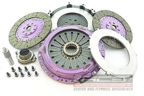 MITSUBISHI LANCER EVO V (CP9A. CT9A) - 230mm Organic Twin Plate Clutch Kit Incl Flywheel 1200Nm