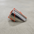 Curved lambda nut M18x1.5 Stainless steel (45°)
