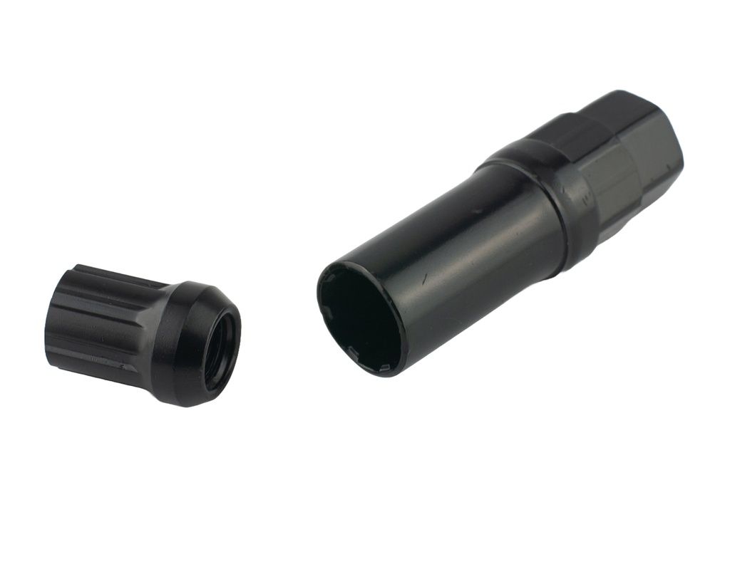 Wheel nut Kit of locking model Black M12x1,5