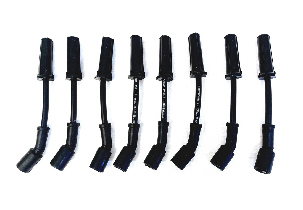 GM LS Ignition cable set straight angle Black