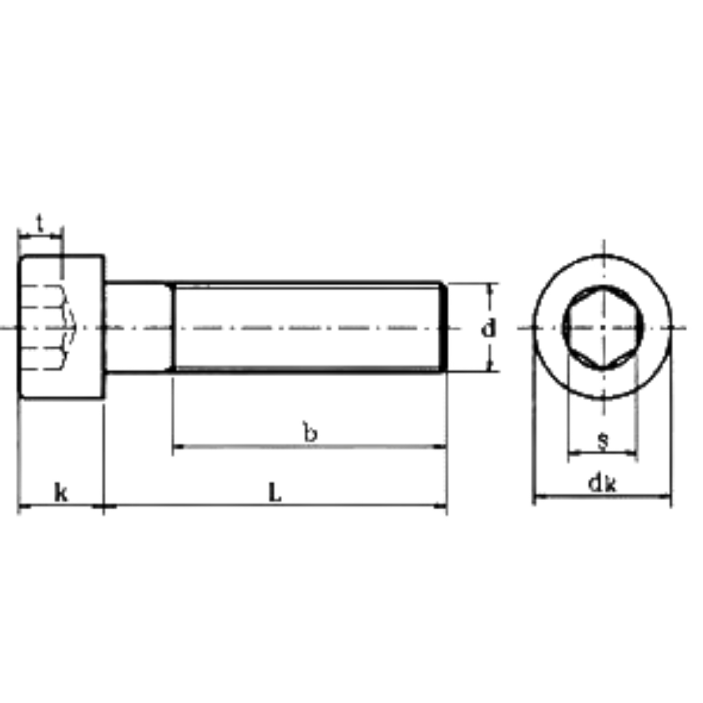 Allen bolt 12.9 M10x1.5 UHL 20mm