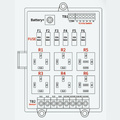 Relay and fuse box Compact