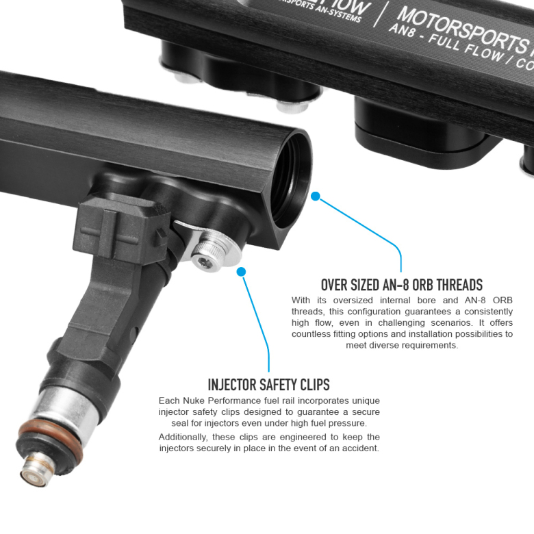 Nuke Volvo 4cyl White Engine Fuel Rail