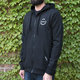 Zip Hoodie, Adult Xlarge, Black, 'Vintage'