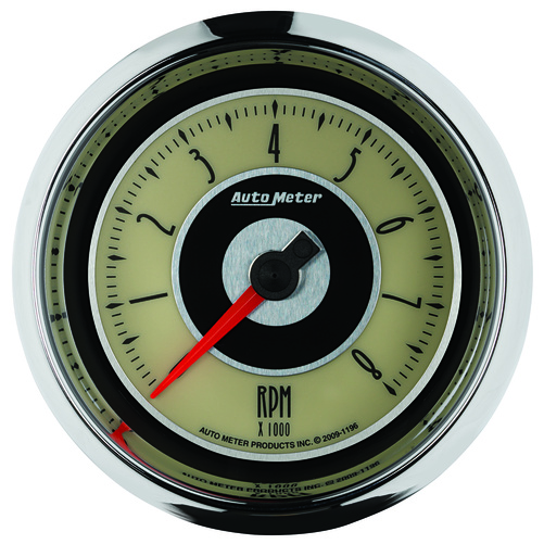3-3/8" In-Dash Tachometer, 0-8,000 Rpm, Cruiser