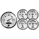 5 Pc. Gauge Kit, 3-3/8" & 2-1/16", Elec. Speedometer, Old Tyme White Ii