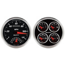2 Pc. Gauge Kit, 5" Quad & Speedometer, 240-33 Ω, Designer Black Ii