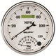 5" Tachometer/Speedometer Combo, 8k Rpm/120 Mph, Old-Tyme White Ii