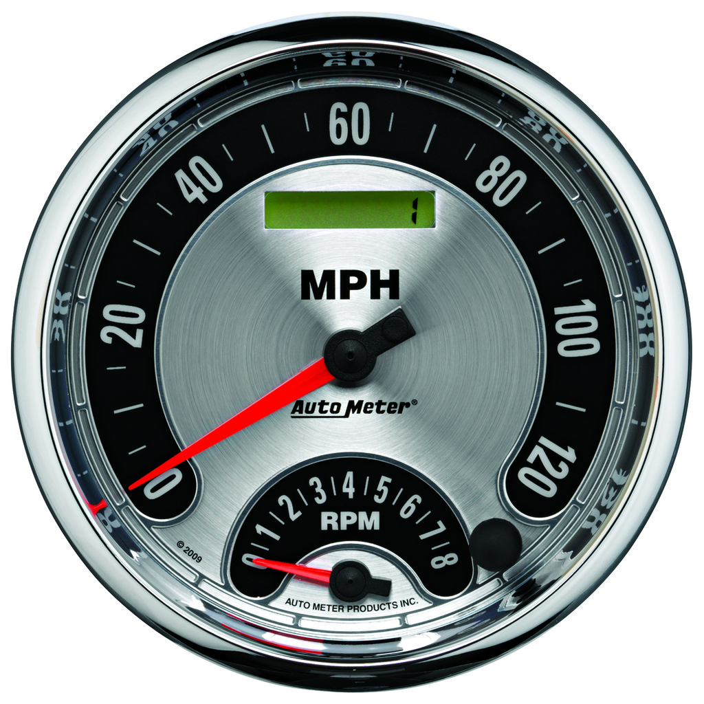 5" Tachometer/Speedometer Combo, 8k Rpm/120 Mph, American Muscle
