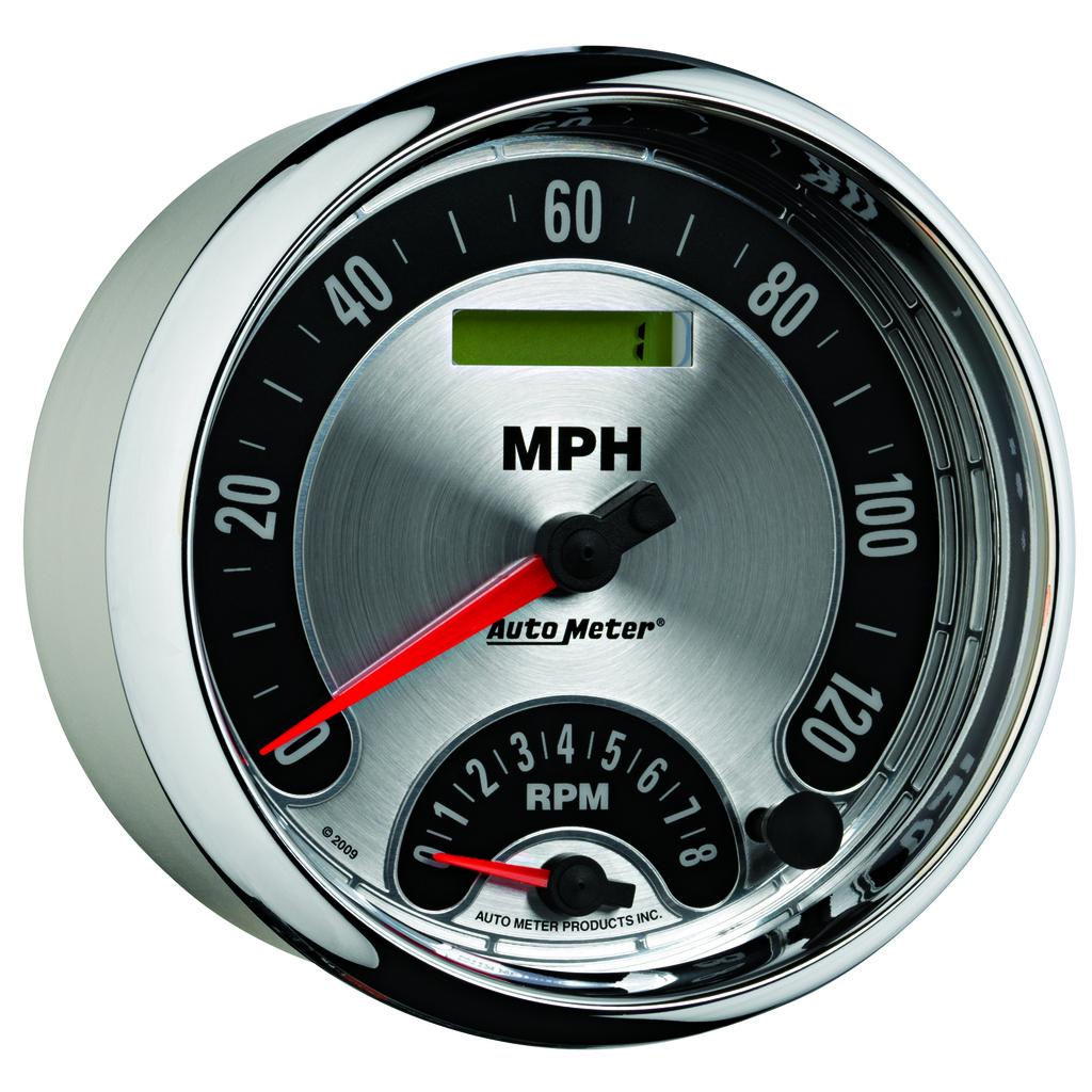 5" Tachometer/Speedometer Combo, 8k Rpm/120 Mph, American Muscle