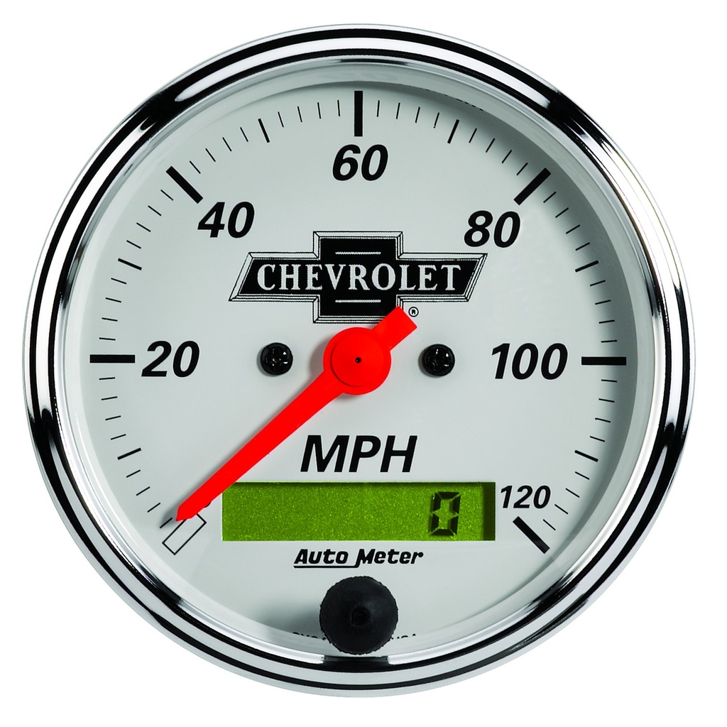 5 Pc. Gauge Kit, 3-1/8" & 2-1/16", Elec. Speedo., Chevrolet Heritage Bowtie
