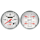 2 Pc. Gauge Kit, 5" Quad & Tach/Speedo, 240-33 Ω, Arctic White