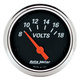 2-1/16" Voltmeter, 8-18v, Designer Black