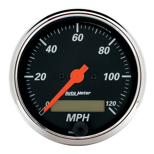 3-1/8" Speedometer, 0-120 Mph, Designer Black
