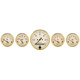 5 Pc. Gauge Kit, 3-1/8" & 2-1/16", Elec. Speedometer, Golden Oldies