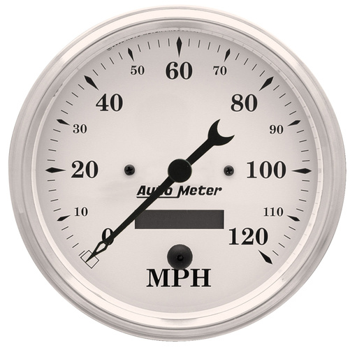 5" Speedometer, 0-120 Mph, Old-Tyme White