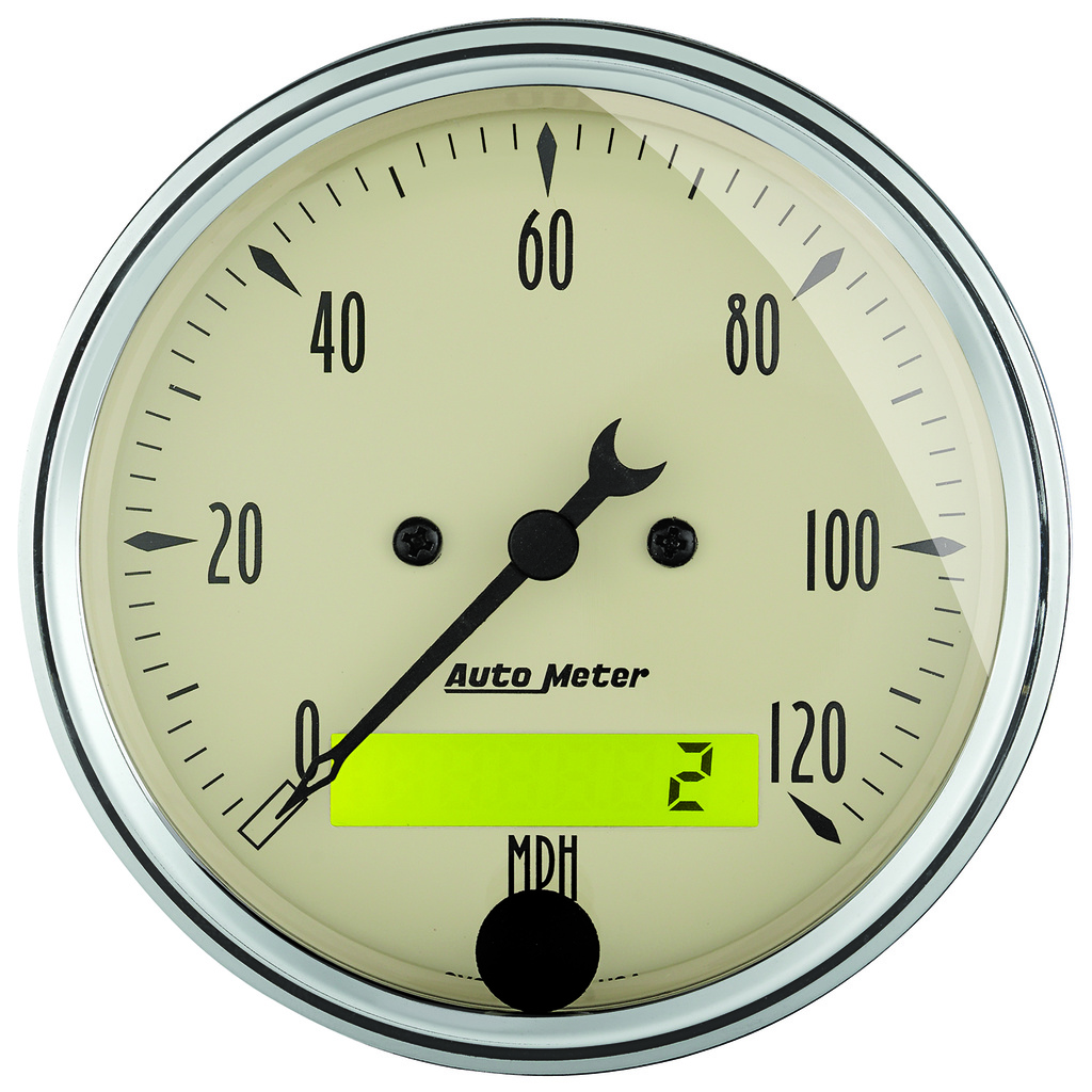 5 Pc. Gauge Kit, 3-1/8" & 2-1/16", Elec. Speedometer, Antique Beige