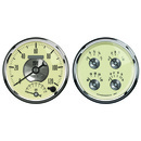 2 Pc. Gauge Kit, 5" Quad & Tach/Speedo, 240-33 Ω, Prestige Antq. Ivory