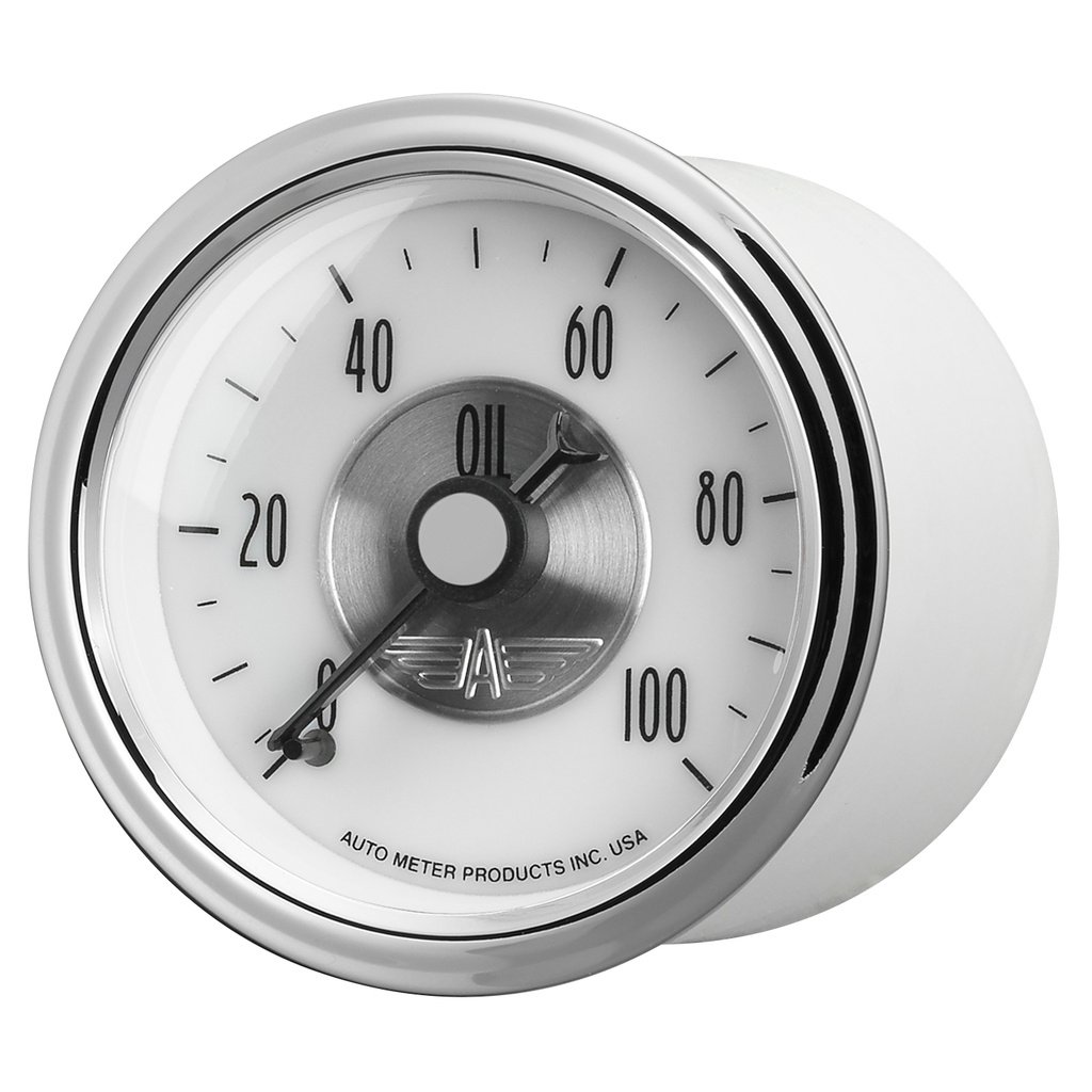 2-1/16" Oil Pressure, 0-100 Psi, Prestige Pearl