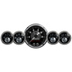 5 Pc. Gauge Kit, 3-3/8" & 2-1/16", Gps Speedo W/Lcd Odo, Prestige Black Diamond