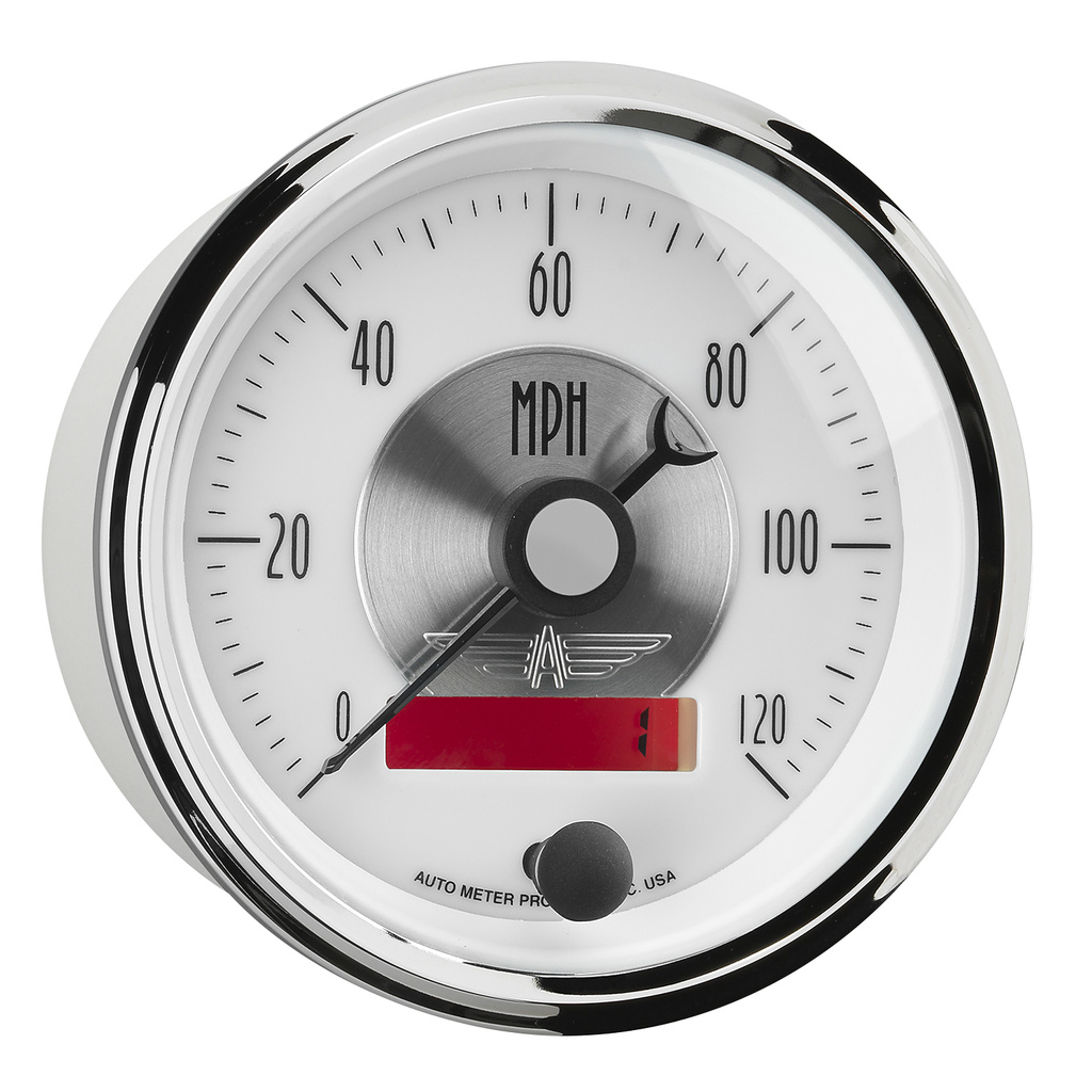 3-3/8" Speedometer, 0-120 Mph, Prestige Pearl