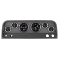 6 Gauge Direct-Fit Dash Kit, Chevy Truck 64-66, Old Tyme Black