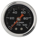 1-1/2" Pressure, 0-100 Psi, Black
