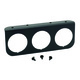 Gauge Mounting Panel, Triple, 2-1/16", Black, Aluminum