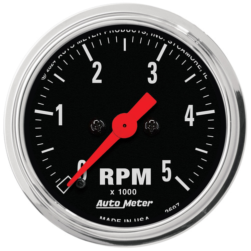 2-1/16" In-Dash Tachometer, 0-5,000 Rpm, Traditional Chrome