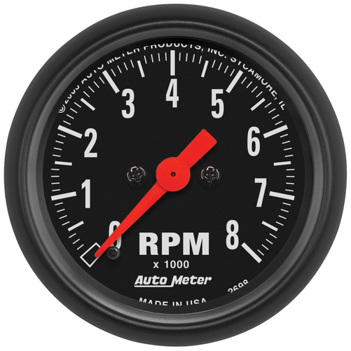 2-1/16" In-Dash Tachometer, 0-8,000 Rpm, Z-Series