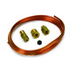Tubing, Copper, 1/8", 6ft. Length, Incl. 1/8" Nptf Brass Compression Fittings