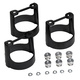 Gauge Bracket Kit, 2-5/8", Black Composite, Qty 3